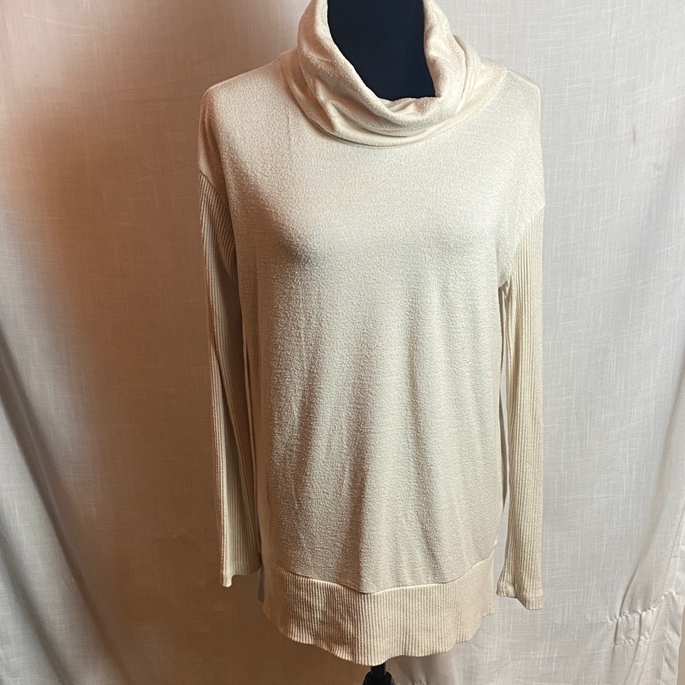 Soft Cream Cowl Neck Sweater